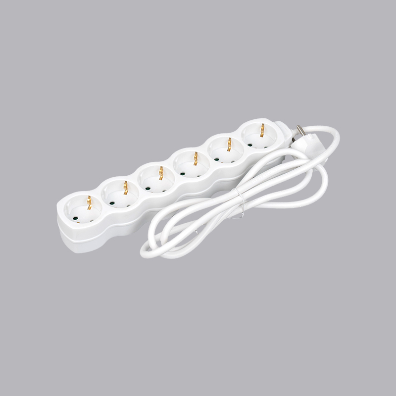 LOG-06 Tysk type kalebassformet 6-veis strømskinne Multi-Socket
