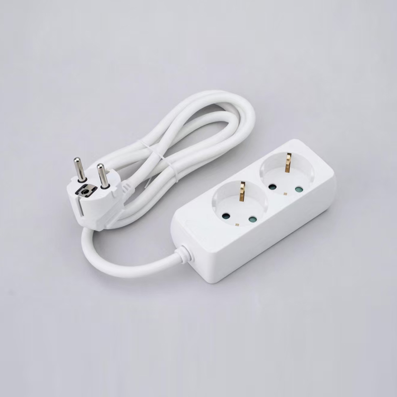 LOB-02 Tysk type rektangulært formet 3-veis strømskinne Multi-Socket