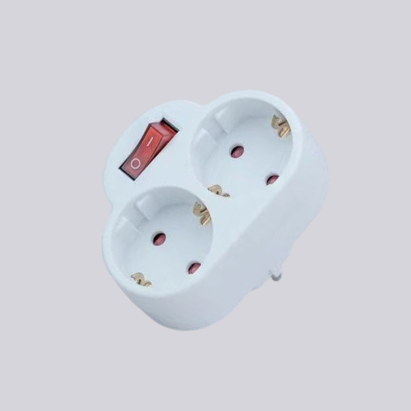 G01-02K tysk type to runde plugger med bryteradapter